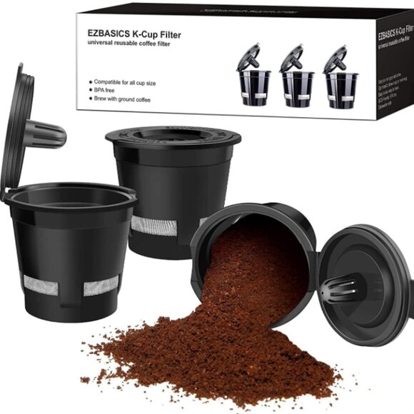 EZBASICS Reusable K-Cup Filters, 3-Pack - Picture 1 of 7